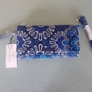 Vera Bradley Wallet Crossbody in Blue Tapestry NWT